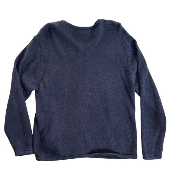 Vintage 90s Crystal Kobe Christmas
Patchwork Navy Blue Cardigan Women’s Size M - Picture 4 of 12